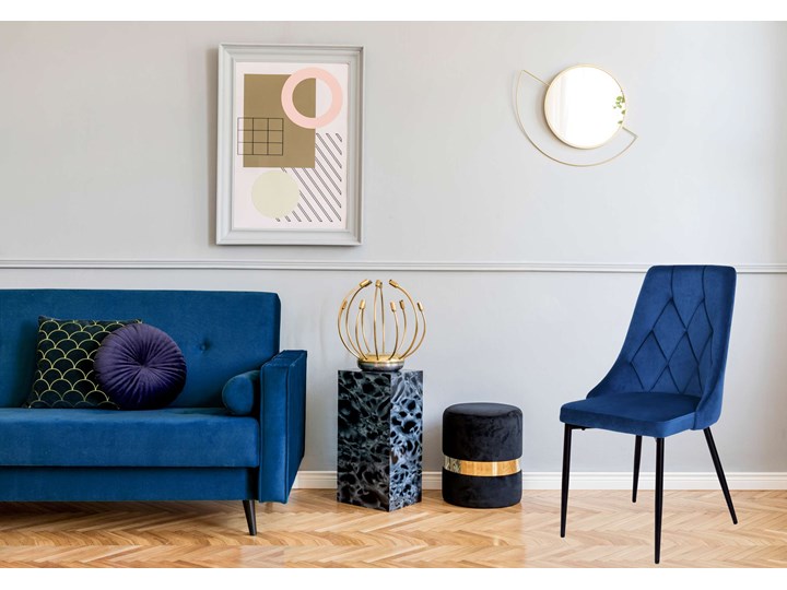 Krzesło tapicerowane Lincoln Velvet granatowy Styl Nowoczesny Wysokość 38 cm Wysokość 92 cm Welur Krzesło inspirowane Głębokość 45 cm Skóra Wysokość 47 cm Tworzywo sztuczne Tkanina Metal Szerokość 38 cm Wysokość 43 cm Pomieszczenie Salon
