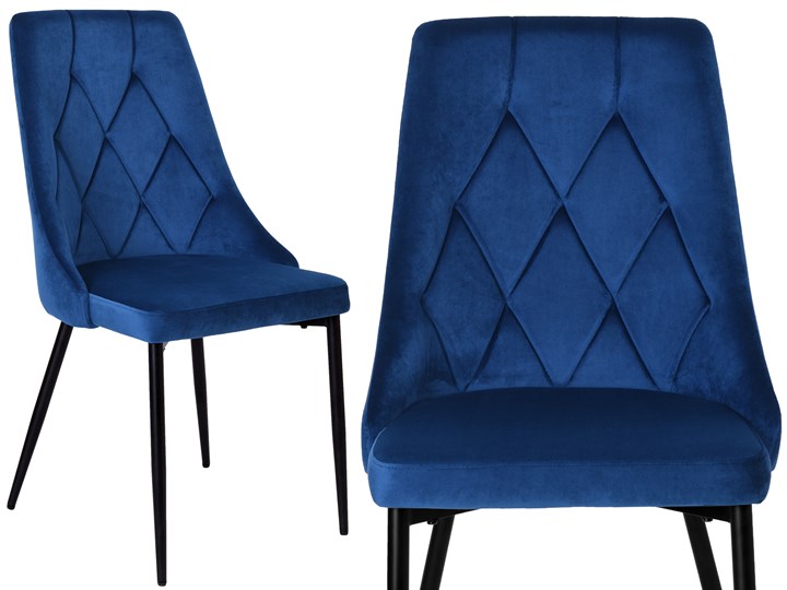 Krzesło tapicerowane Lincoln Velvet granatowy Tworzywo sztuczne Pomieszczenie Jadalnia Wysokość 43 cm Tkanina Wysokość 92 cm Szerokość 38 cm Welur Wysokość 38 cm Głębokość 45 cm Wysokość 47 cm Metal Krzesło inspirowane Skóra Styl Nowoczesny