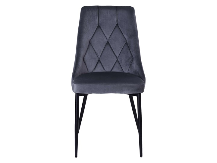 Krzesło tapicerowane Lincoln Velvet grafitowy Welur Tworzywo sztuczne Metal Wysokość 92 cm Styl Glamour Tkanina Skóra Krzesło inspirowane Styl Industrialny