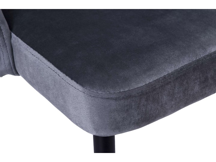 Krzesło tapicerowane Lincoln Velvet grafitowy Pomieszczenie Salon Wysokość 92 cm Tworzywo sztuczne Welur Tkanina Krzesło inspirowane Skóra Metal Pomieszczenie Jadalnia