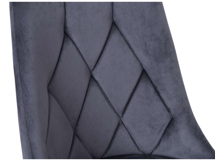 Krzesło tapicerowane Lincoln Velvet grafitowy Metal Tkanina Welur Tworzywo sztuczne Skóra Krzesło inspirowane Wysokość 92 cm Pomieszczenie Jadalnia