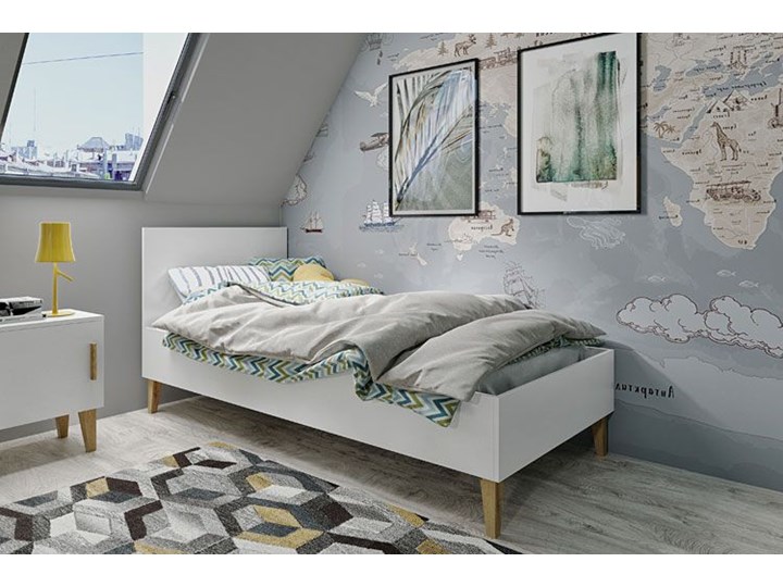 Skandynawskie łóżko dziecięce Maurycy 4X 80x180 - białe Kolor Biały