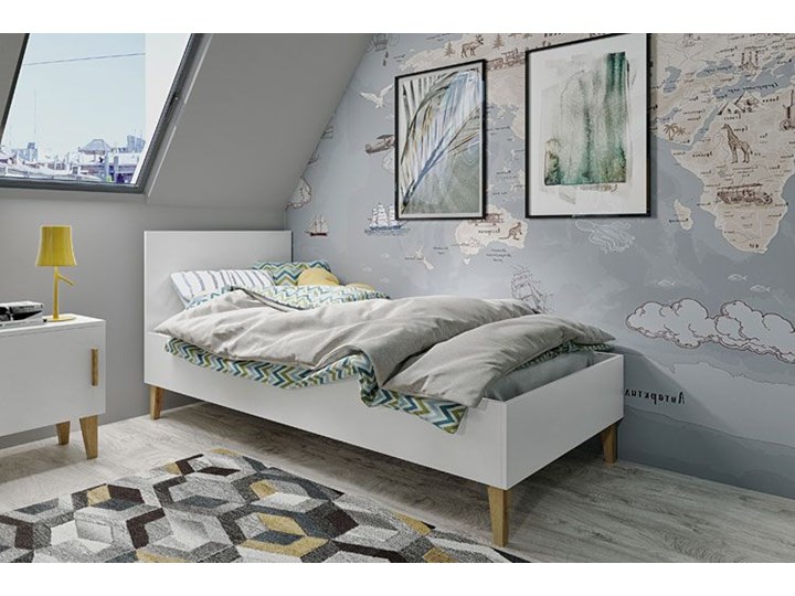 Skandynawskie łóżko dziecięce Maurycy 4X 80x180 - białe Rozmiar materaca 90x200 cm Płyta meblowa Drewno Płyta MDF Rozmiar materaca 80x180 cm