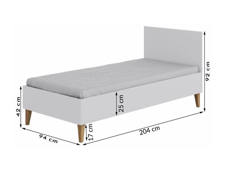Skandynawskie łóżko dziecięce Maurycy 4X 80x180 - białe Płyta MDF Drewno Płyta meblowa Kolor Biały