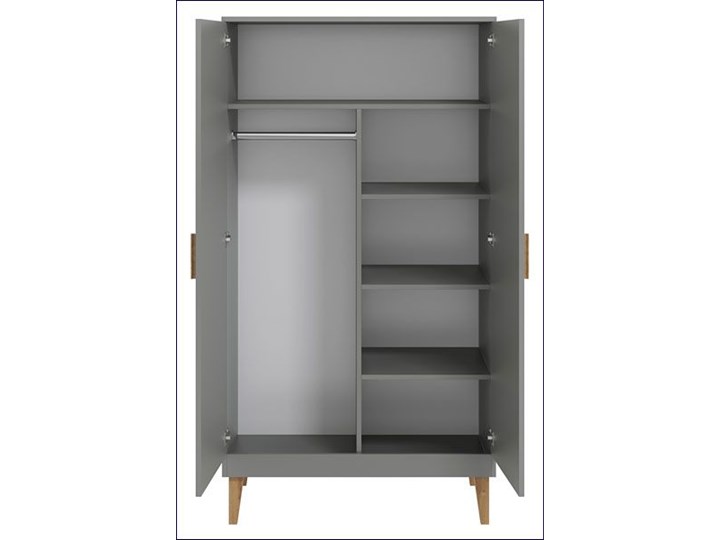 Skandynawska szafa dla dziecka Maurycy 5X - biała Płyta MDF Drewno Metal Kategoria Szafy do garderoby