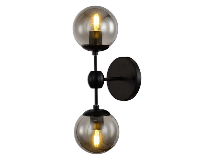 LAMPA ŚCIENNA KINKIET LOFTOWY CZARNY ZODIAK W2 Szkło Kinkiet z kloszem Metal Kinkiet z abażurem Styl Industrialny