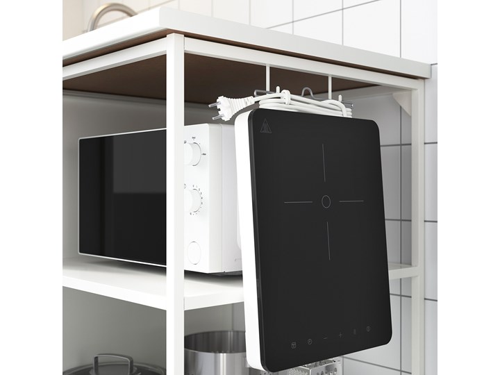 IKEA ENHET Kuchnia narożna, biały, Wysokość szafka wisząca: 75 cm