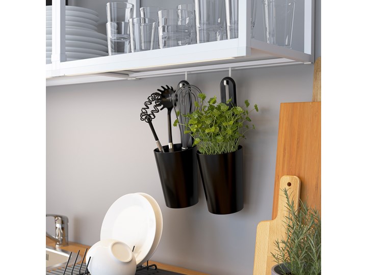 IKEA ENHET Kuchnia, biały, 203x63.5x222 cm Zestawy gotowe Kategoria Zestawy mebli kuchennych