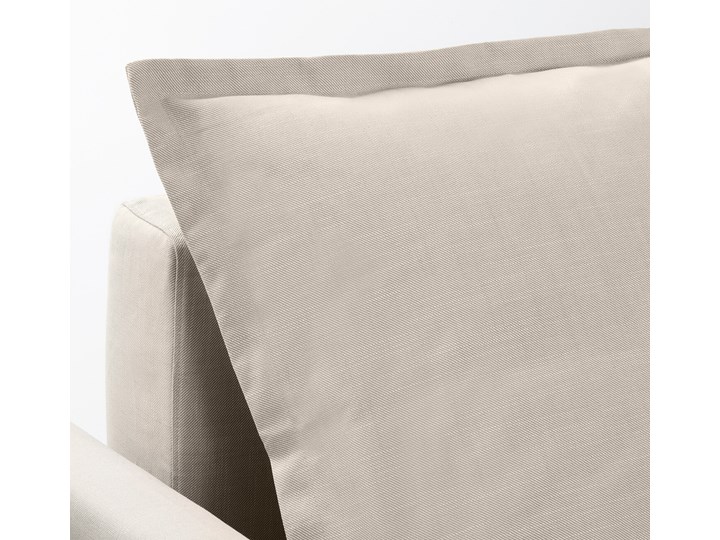 IKEA HOLMSUND Sofa trzyosobowa rozkładana, Nordvalla beżowy, Wysokość z poduchami oparcia: 96 cm Szerokość 230 cm Stała konstrukcja Głębokość 99 cm Nóżki Bez nóżek
