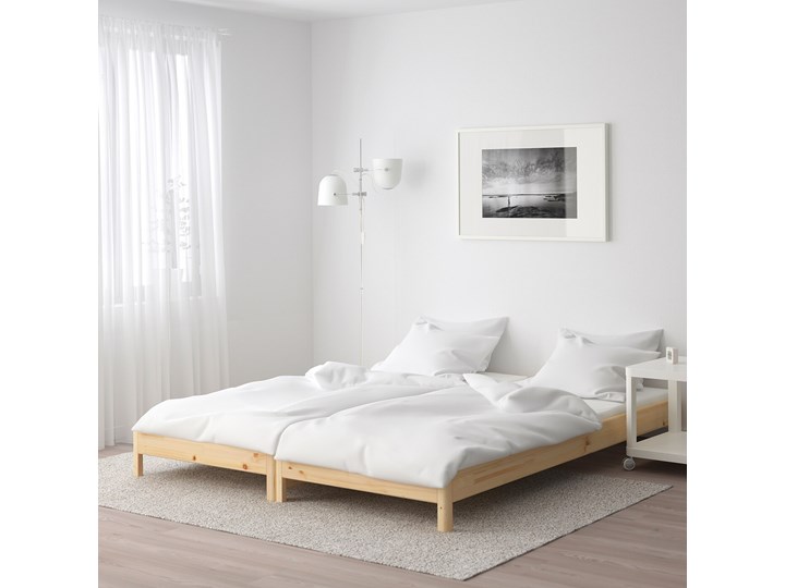 IKEA UTÅKER Łóżko sztaplowane, sosna, 80x200 cm Drewno Podwójne Kolor Beżowy Kategoria Łóżka dla dzieci