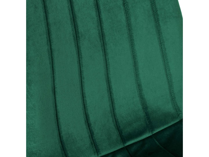 Krzesło tapicerowane Fresno Velvet ciemno-zielone Styl Nowoczesny Wysokość 44 cm Krzesło inspirowane Szerokość 45 cm Skóra Tkanina Stal Metal Wysokość 89 cm Głębokość 40 cm Pomieszczenie Pokój nastolatka