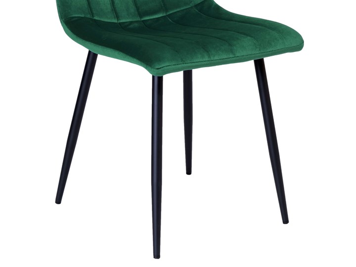 Krzesło tapicerowane Fresno Velvet ciemno-zielone Stal Wysokość 44 cm Metal Krzesło inspirowane Skóra Tkanina Szerokość 45 cm Głębokość 40 cm Styl Glamour Wysokość 89 cm Kolor Zielony
