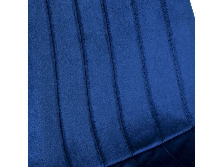 Krzesło tapicerowane Fresno Velvet granatowe Tkanina Głębokość 40 cm Krzesło inspirowane Wysokość 89 cm Skóra Szerokość 45 cm Pomieszczenie Salon Wysokość 44 cm Metal Stal Styl Glamour