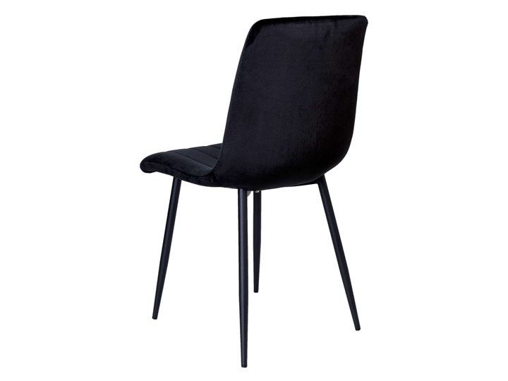 Krzesło tapicerowane Fresno Velvet czarne Stal Szerokość 45 cm Tkanina Wysokość 89 cm Wysokość 44 cm Skóra Głębokość 40 cm Metal Krzesło inspirowane Pomieszczenie Salon Pomieszczenie Jadalnia