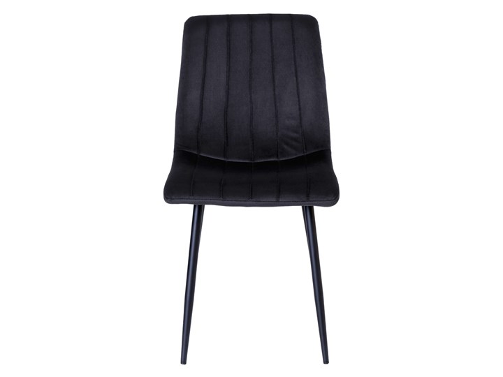 Krzesło tapicerowane Fresno Velvet czarne Skóra Wysokość 44 cm Głębokość 40 cm Metal Wysokość 89 cm Stal Szerokość 45 cm Krzesło inspirowane Tkanina Styl Glamour