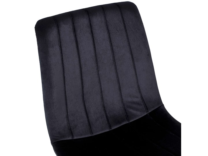 Krzesło tapicerowane Fresno Velvet czarne Wysokość 89 cm Tkanina Głębokość 40 cm Metal Stal Skóra Szerokość 45 cm Wysokość 44 cm Krzesło inspirowane Styl Klasyczny Pomieszczenie Salon