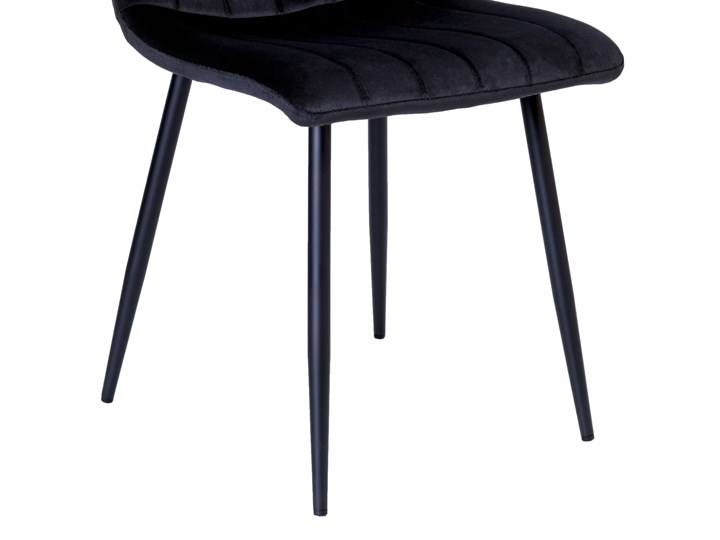 Krzesło tapicerowane Fresno Velvet czarne Stal Wysokość 44 cm Szerokość 45 cm Tkanina Wysokość 89 cm Skóra Metal Głębokość 40 cm Krzesło inspirowane Pomieszczenie Jadalnia