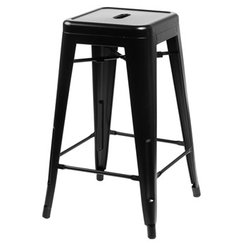 Krzesło barowe Paris 66 cm czarne D2.Design kod: 5902385703413
