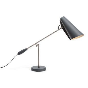 Northern - Birdy Table Lamp - grey / steel - Designerska Lampka na Biurko