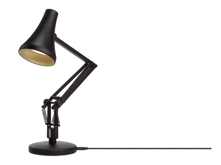 Anglepoise - 90 Mini Mini Desk Lamp - Carbon Black & Black - Lampka Biurkowa Led na USB Lampa biurkowa Kolor Czarny