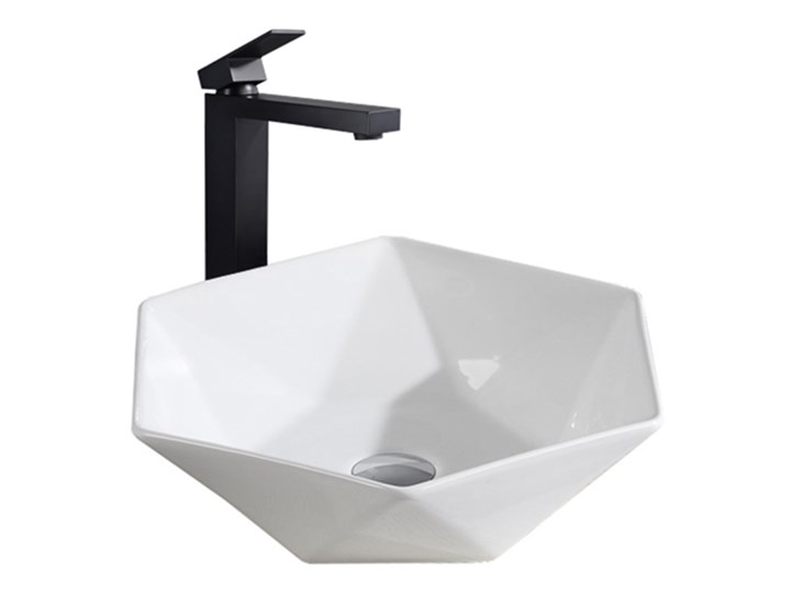 VELDMAN NABLATOWA UMYWALKA CERAMICZNA SONET 41 Owalne Meblowe Szerokość 41 cm Ceramika Nablatowe Kategoria Umywalki