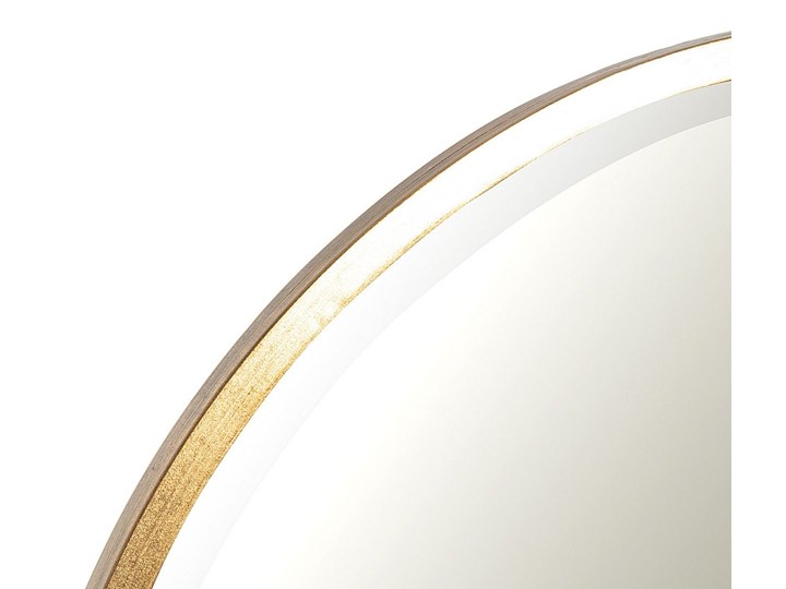 Lustro Vento Gold 80cm, ⌀80 cm Ścienne Lustro z ramą Okrągłe Styl Skandynawski