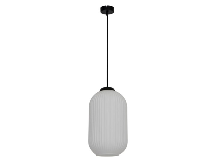 Lampa wisząca GoodHome Walgis 1-punktowa 20 W E27 chrom / biała Szkło Lampa z kloszem Metal Kolor Biały