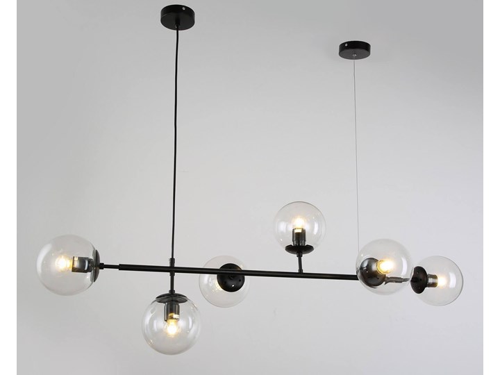 LAMPA WISZĄCA NOWOCZESNA CZARNA CEREDO W6 LUMINA DECO Metal Funkcje Brak dodatkowych funkcji Szkło Lampa z kloszem Kategoria Lampy wiszące