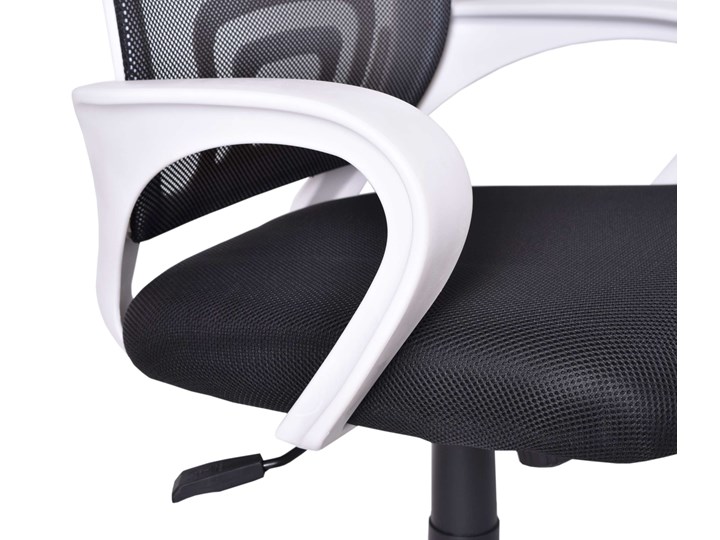 Fotel biurowy Bianco biało-czarny Głębokość 48 cm Szerokość 60 cm Wysokość 95 cm Tworzywo sztuczne Fotel na kółkach Głębokość 59 cm Wysokość 91 cm Fotel obrotowy Pomieszczenie Pokój przedszkolaka