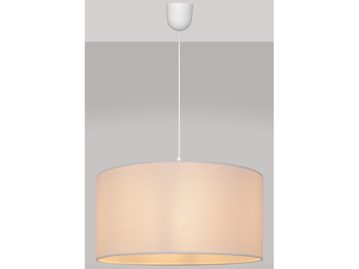 Lampa wisząca pojedyncza ALBA W-4020/1 WT Tkanina Tworzywo sztuczne Lampa z abażurem Styl Klasyczny