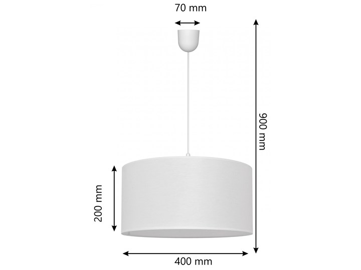 Lampa wisząca pojedyncza ALBA W-4020/1 WT Kategoria Lampy wiszące Tkanina Tworzywo sztuczne Lampa z abażurem Styl Klasyczny