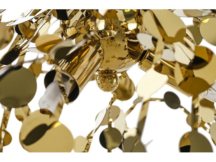 Lampa wisząca Monete złota single Lampa z kloszem Stal Ilość źródeł światła 3 źródła Metal Kolor Złoty