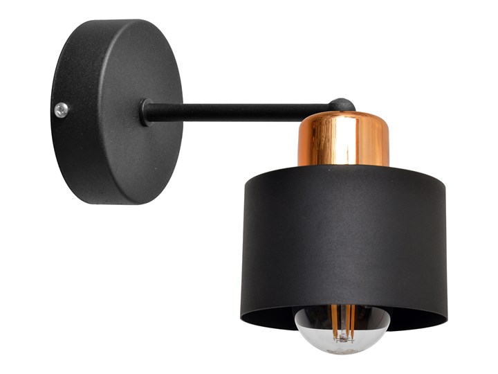 Kinkiet krótki EDISON II KK-1360/1 BK+BR Kategoria Lampy ścienne Metal Kinkiet z kloszem Kolor Szary