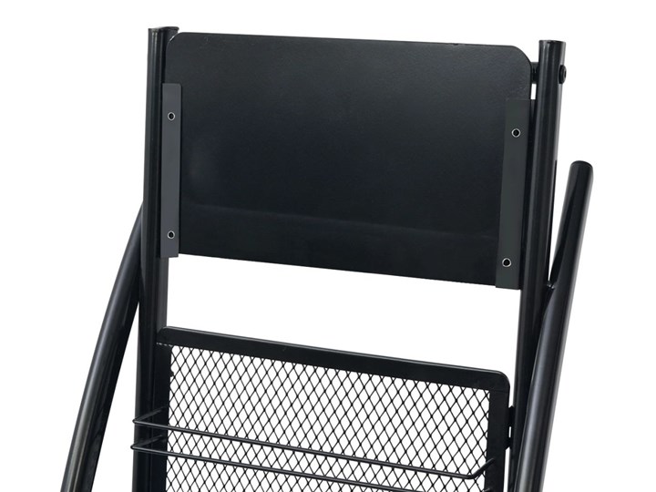 vidaXL Stojak na gazety/czasopisma 40x32x131 cm czarny A4 Stal Kategoria Gazetniki