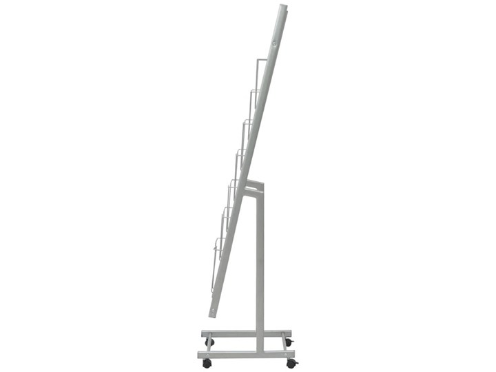 vidaXL Stojak na gazety/czasopisma 38x27x139 cm srebrny A4 Stal Kategoria Gazetniki