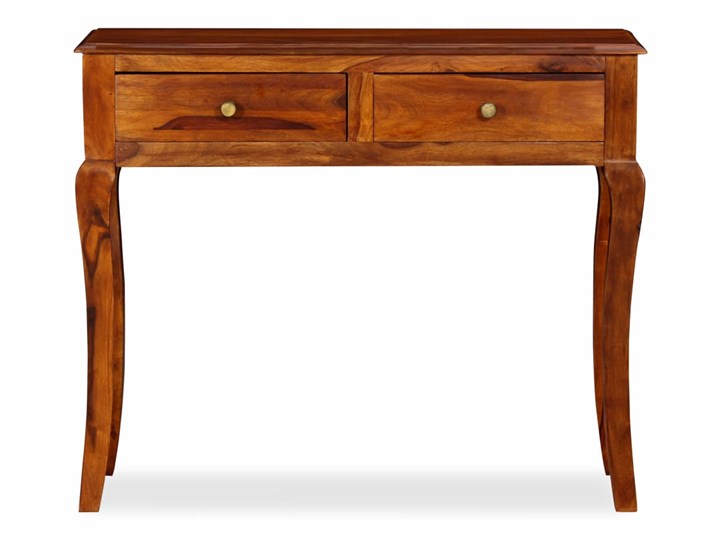 vidaXL Stolik typu konsola z litego drewna sheesham, 90 x 32 x 76 cm Głębokość 32 cm Szerokość 90 cm Z szufladą Stojąca Pomieszczenie Salon Styl Tradycyjny