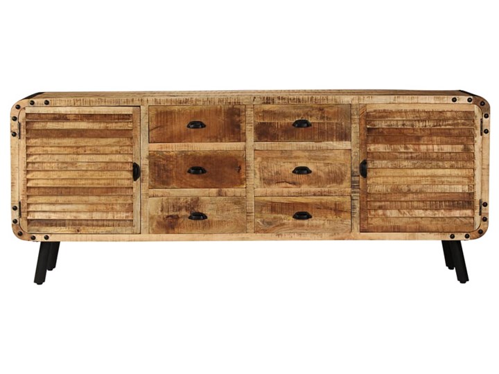 vidaXL Komoda z litego drewna mango, 200 x 40 x 80 cm Drewno Szerokość 200 cm Szerokość 105 cm Z szafkami i szufladami Głębokość 40 cm Kategoria Komody