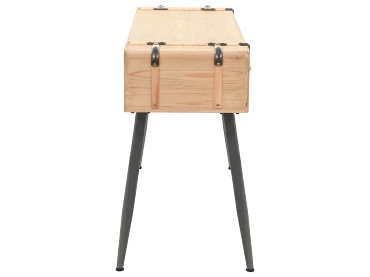vidaXL Stolik konsola, lite drewno jodłowe, 115 x 40,5 x 76 cm Głębokość 41 cm Z szufladą Płyta MDF Styl Vintage Stal nierdzewna Głębokość 40 cm Szerokość 115 cm Kategoria Konsole