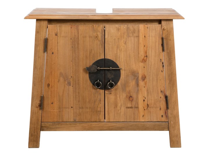 vidaXL Szafka łazienkowa pod umywalkę, drewno sosnowe, 70x32x63 cm Głębokość 32 cm Stojące Rodzaj frontu Drzwiczki Szerokość 70 cm Szafki Kategoria Szafki stojące