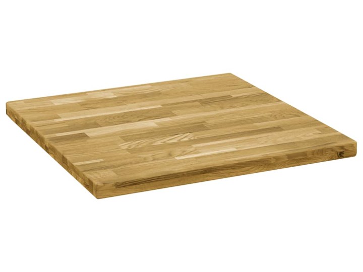 vidaXL Kwadratowy blat do stolika z drewna dębowego, 44 mm, 70 x 70 cm Drewno Kategoria Blaty kuchenne Kolor Brązowy