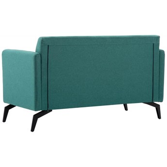 vidaXL 2-osobowa sofa tapicerowana tkaniną, 115x60x67 cm, zielona