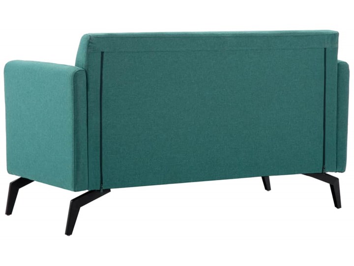vidaXL 2-osobowa sofa tapicerowana tkaniną, 115x60x67 cm, zielona