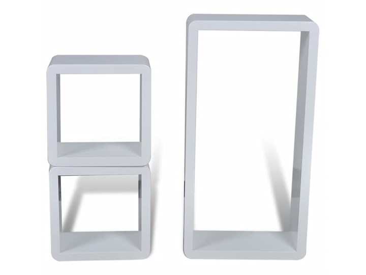 vidaXL Zestaw 3 półek w kształcie sześcianów Styl Nowoczesny Na dekoracje Na zdjęcia Płyta laminowana Płyta meblowa Płyta MDF Pomieszczenie półki do salonu