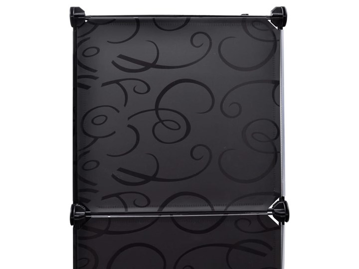 vidaXL Szafa modułowa z 9 przegrodami, 37x115x150 cm, czarno-biała Plastik Szerokość 115 cm Stal Tworzywo sztuczne Metal Głębokość 37 cm Kategoria Szafy do garderoby