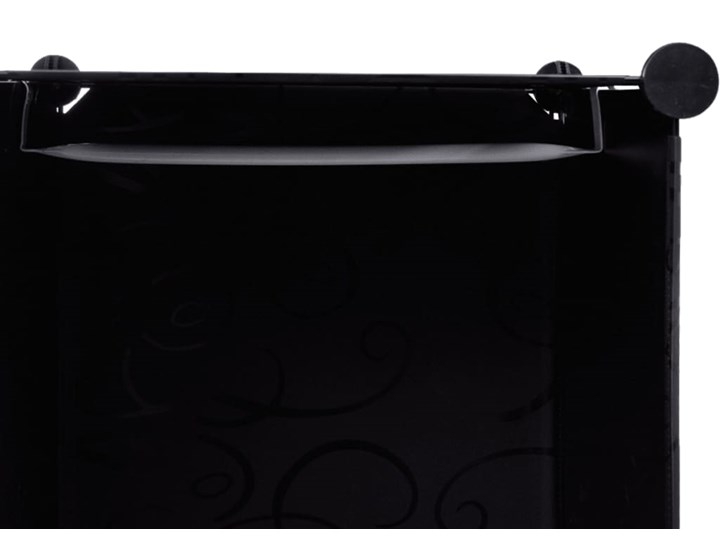 vidaXL Szafa modułowa z 9 przegrodami, 37x115x150 cm, czarno-biała Plastik Pomieszczenie Pokój przedszkolaka Szerokość 115 cm Metal Głębokość 37 cm Tworzywo sztuczne Stal Kolor Czarny