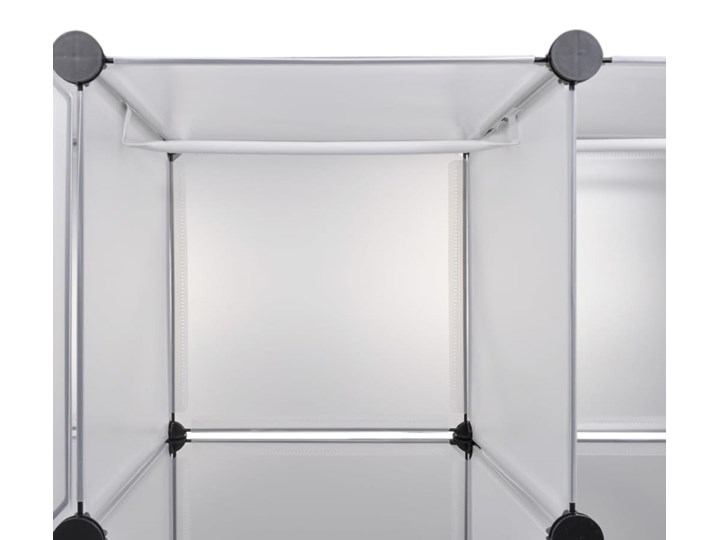 vidaXL Szafa modułowa z 18 przegrodami, biała, 37 x 146 x 180,5 cm Głębokość 37 cm Stal Tworzywo sztuczne Plastik Metal Szerokość 146 cm Pomieszczenie Sypialnia