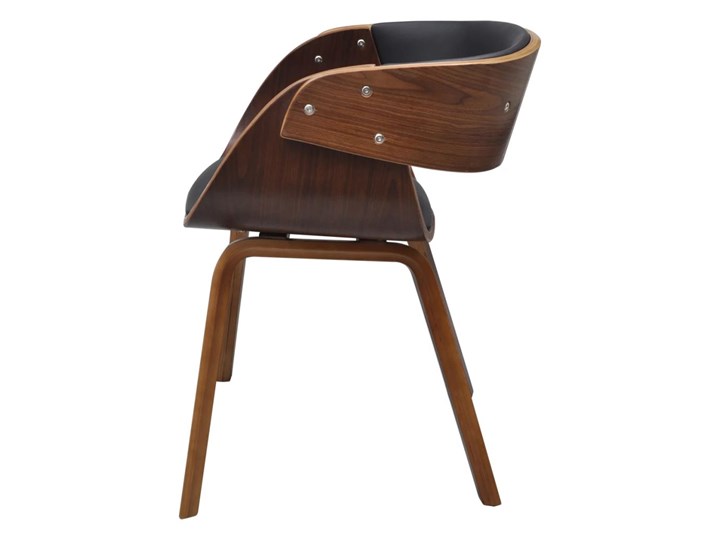 vidaXL Krzesła stołowe, 4 szt., brązowe, gięte drewno i sztuczna skóra Szerokość 42 cm Skóra ekologiczna Płyta MDF Wysokość 49 cm Głębokość 39 cm Szerokość 53 cm Tworzywo sztuczne Wysokość 70 cm Styl Nowoczesny