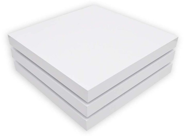 vidaXL 3-poziomowy stolik o wysokim połysku, biały Średnica Płyta MDF Wysokość 31 cm Styl Nowoczesny