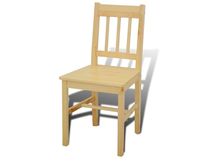 vidaXL Drewniany zestaw jadalniany stół z 4 krzesłami, naturalny Kategoria Stoły z krzesłami