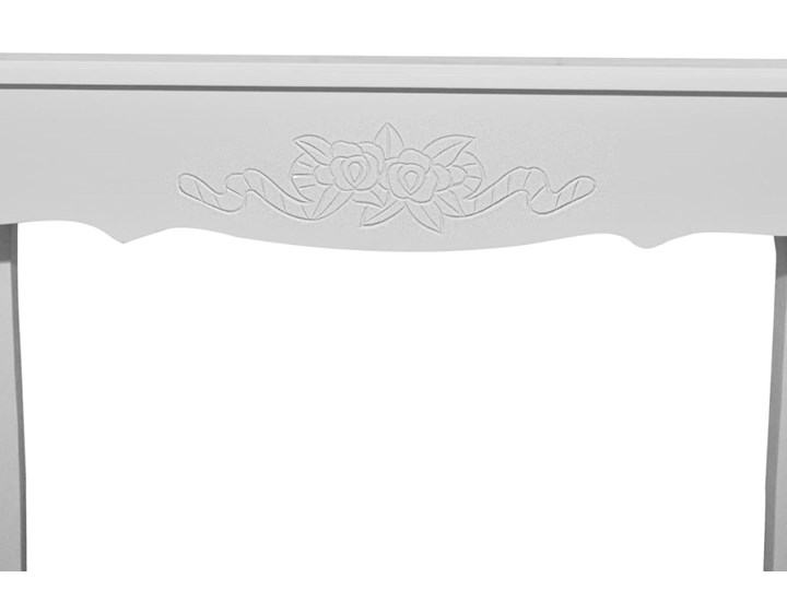 vidaXL Konsola do garderoby, biała Głębokość 35 cm Pomieszczenie Salon Wysokość 78 cm Płyta MDF Z samym blatem Drewno Szerokość 100 cm Sosna Pomieszczenie Garderoba